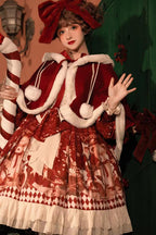 Bear Gift - Sweet Lolita OP Dress and Short Cape - image 6