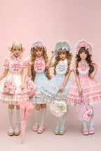 Cream Fondant Sweet Retro Six-Panel Lolita JSK and Accessories - image 1