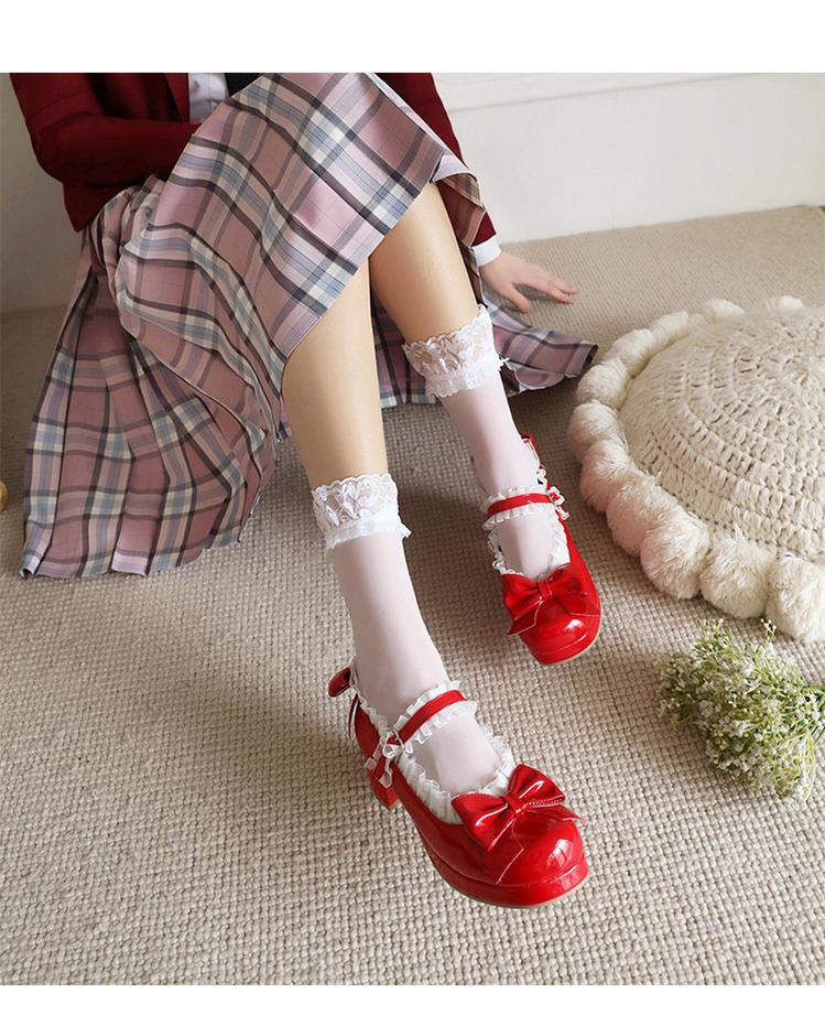 Rainbow Yana - Sweet Lolita Shoes, Lace & Bow Design - image 18