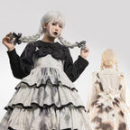 Sweet Lolita Blouse Doll Collar Shirt with Bubble Sleeves - image 11