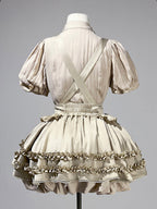 Beige Sweet Lolita Blouse and Ruffle Bubble Skirt Set - image 5