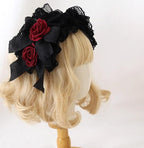 Gothic Black Lace Lolita KC Headwear - image 1