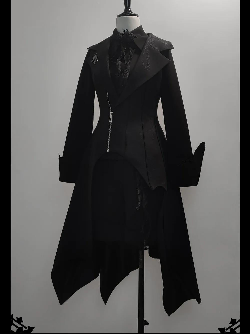 Wind - Ouji Lolita Black Long Vest - image 1