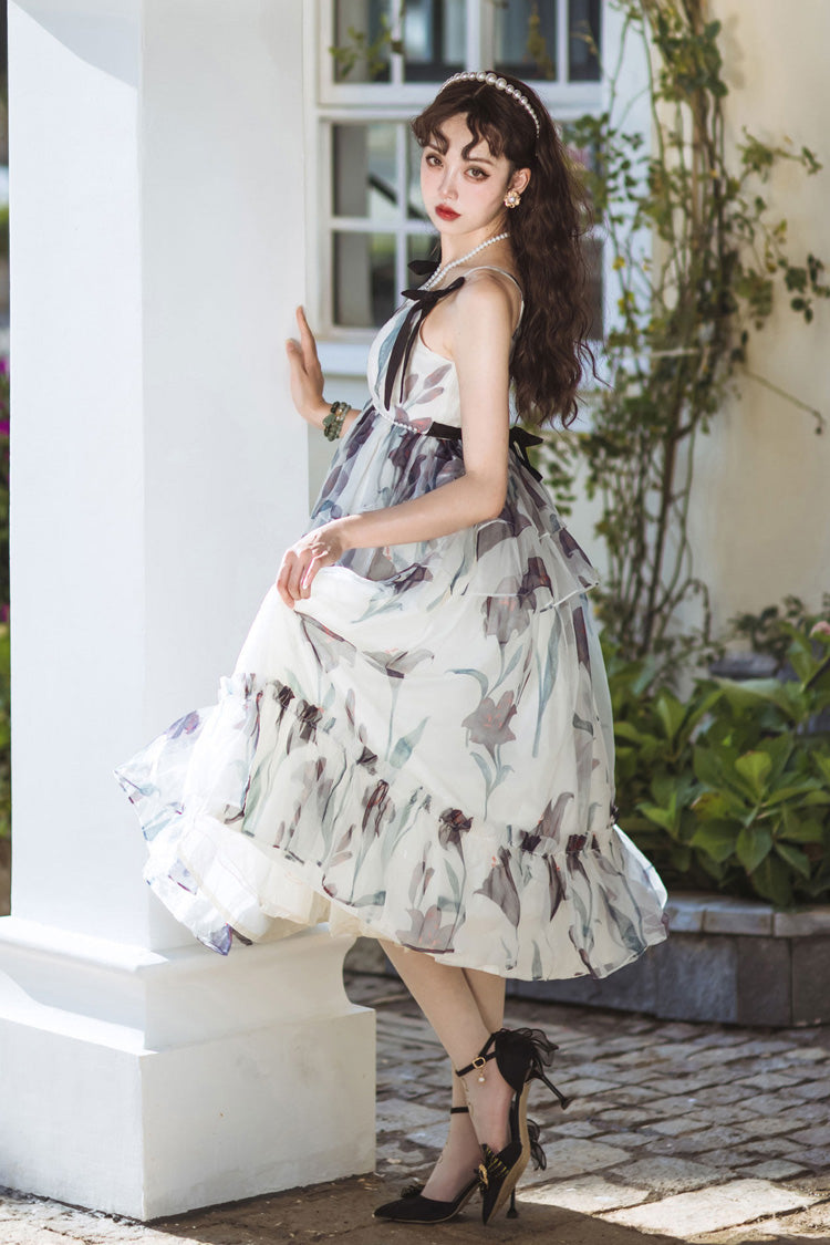 Black Lily - Long Sweet Lolita JSK Dress in Ivory - image 7
