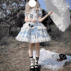 Daily Lolita Cotton Asymmetric Print Socks - image 13