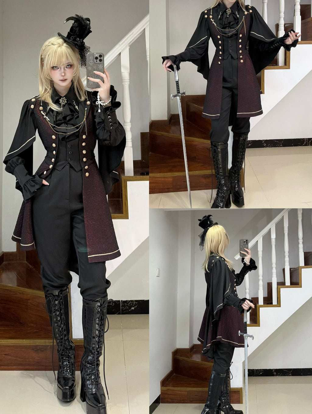 Fallen Moon Code - Retro Military Lolita Vest, Skirt and Pants Collection - image 10