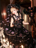 Black and Purple Ankle-Length Hanayome Hime Lolita Dress - image 9