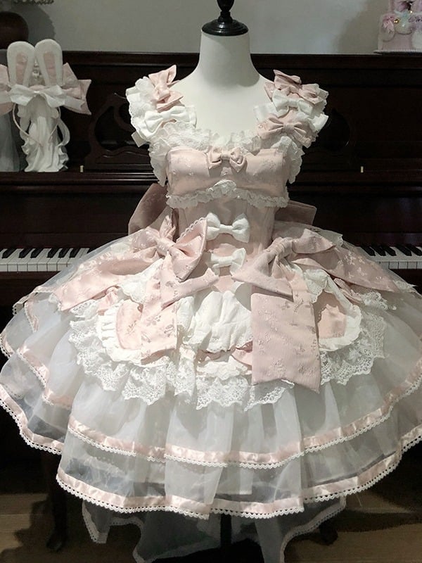 Pink Rabbit Ear Lolita JSK Dress, KC and Train Full Set - image 3