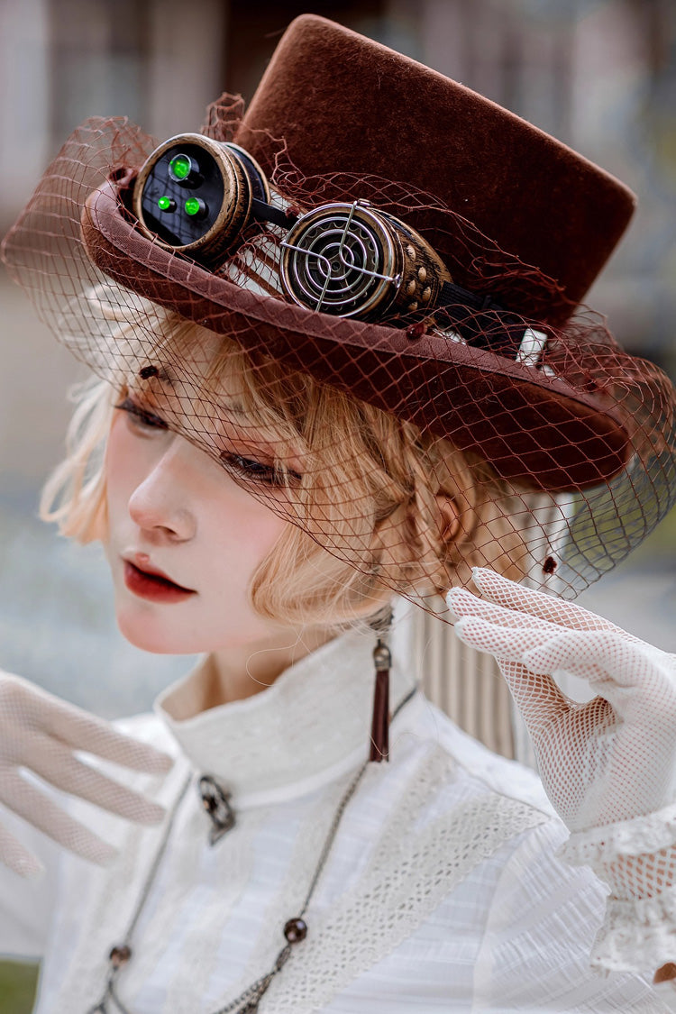 Victorian Style Bowknot Mesh Classic Vintage Ouji Lolita Hat - image 1