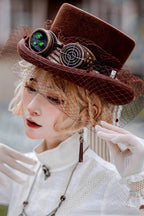 Victorian Style Bowknot Mesh Classic Vintage Ouji Lolita Hat - image 1