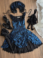 Dark Blue Ruffled JSK Gothic Lily - Miss Point - image 6