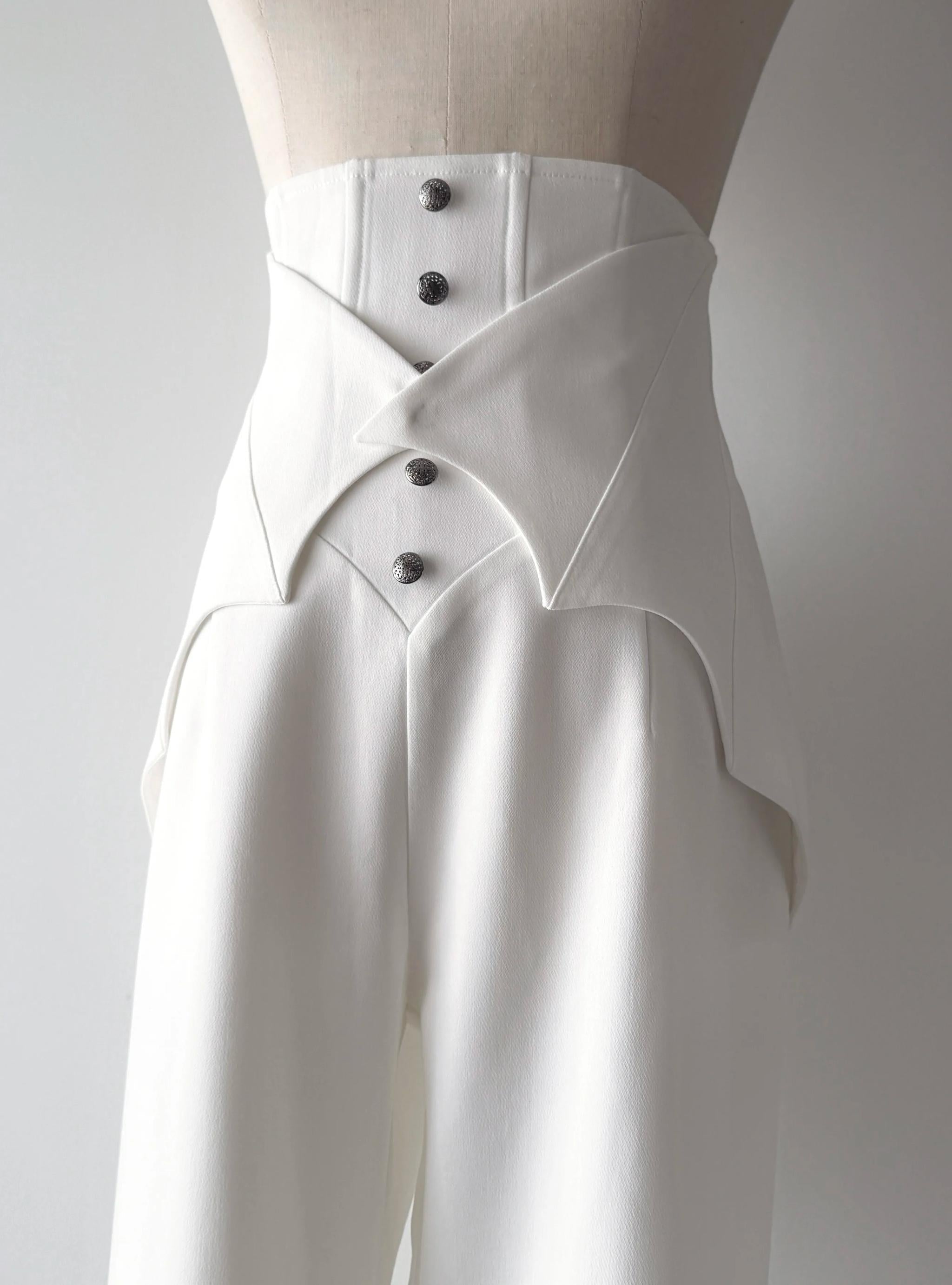 Earl of Drooping Wings - Ouji Lolita Flared Pants, Batwing Decoration - image 5