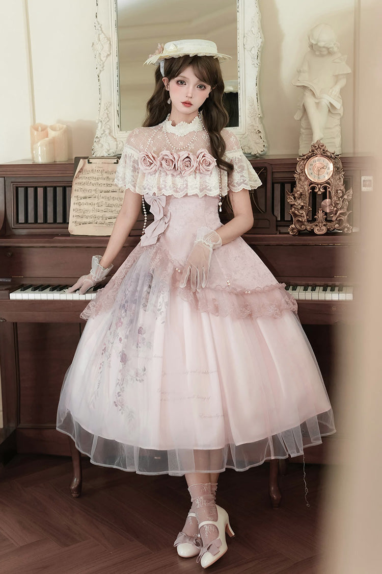 Rose Poems Sweet Elegant Lolita Dress, Skirt and Necklace Set - image 5