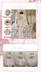 Sakura Love - Gorgeous Doll-like Lolita Dress Suit, Tiered Skirt - image 14