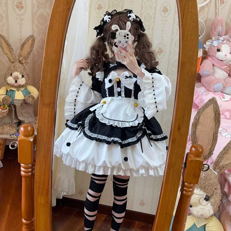 Oath Maid Purple Bubble Sleeve Sweet Lolita OP Dress Plus Size - image 6