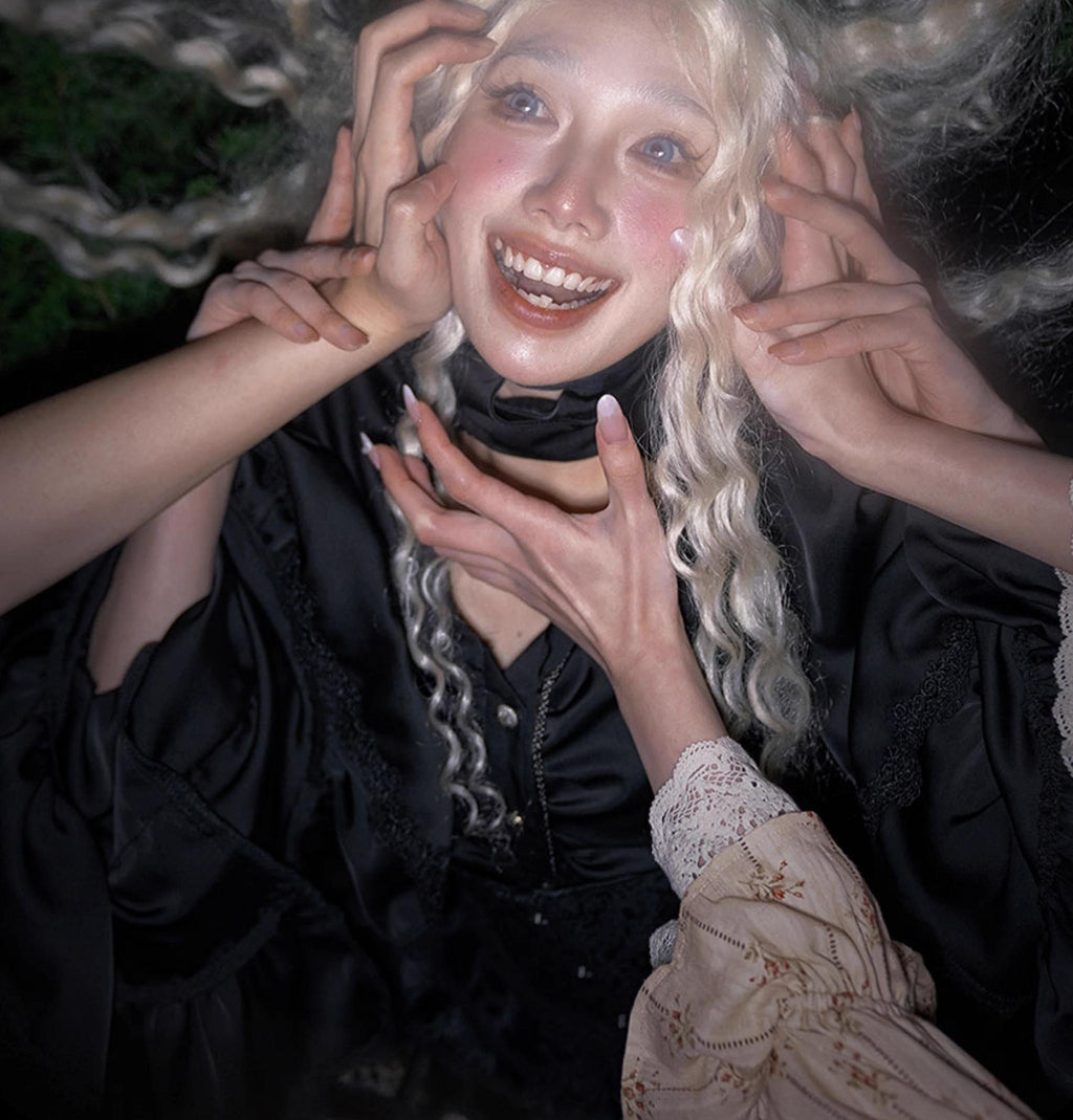 Reborn Ancient God Gothic Lolita Shirt and Skirt Set - image 24