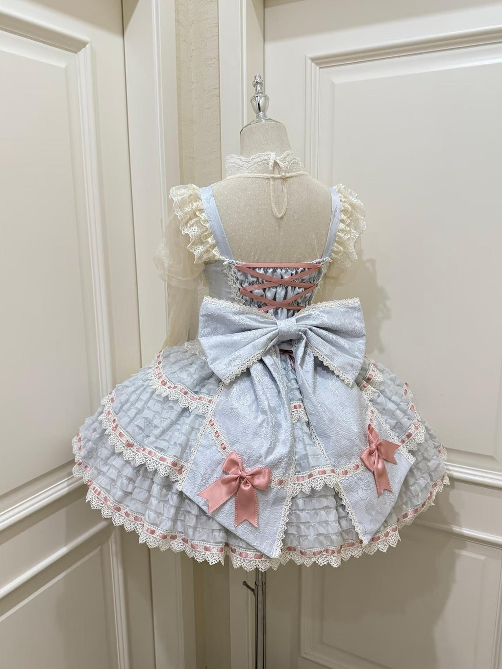 Floral Elegy - Sweet Lolita JSK Dress, Tiered Hem - image 3
