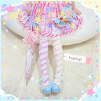 Winter Cotton Lolita Knee Socks, Candy Print - image 1