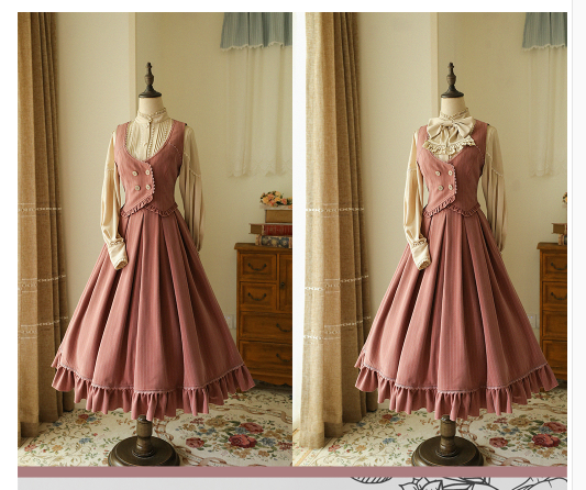 North of the Forest Classic Lolita Striped Vest and Skirt Set - image 17