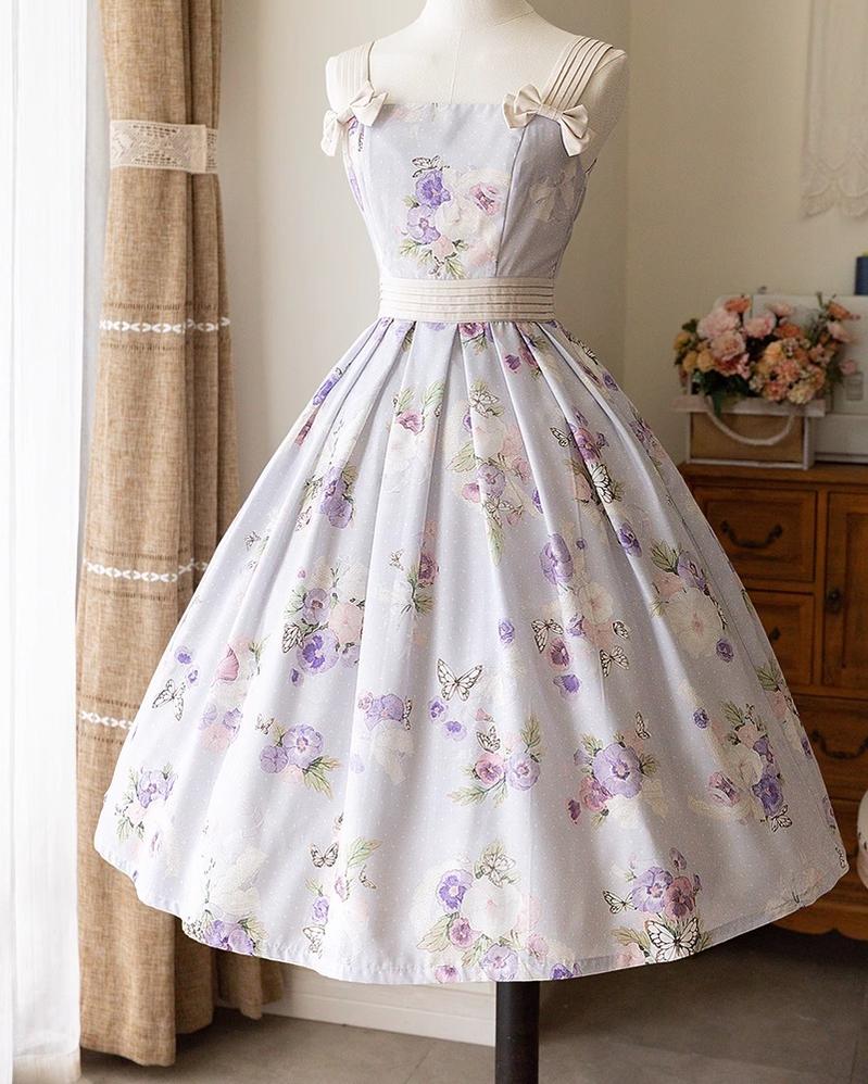 Forest Holiday - Elegant Lolita Foral Print JSK Dress Multicolors - image 2