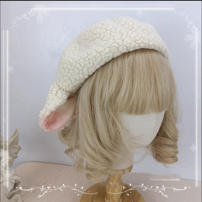 Winter Sweet Lolita Beret, 3D Sheep-ear - image 5