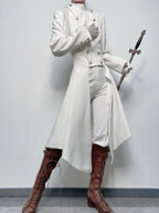 Eternal Moonlit Night - Ouji Lolita Coat, Double-Breasted High-Low Hem - image 1