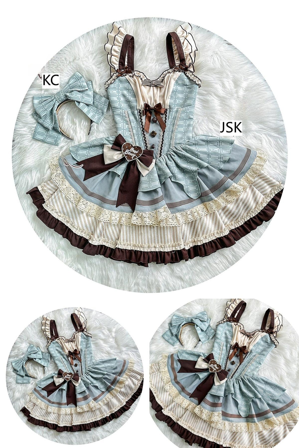 Thin Choco - Sweet Lolita Petite JSK Puffy Mini Dress KC - image 21