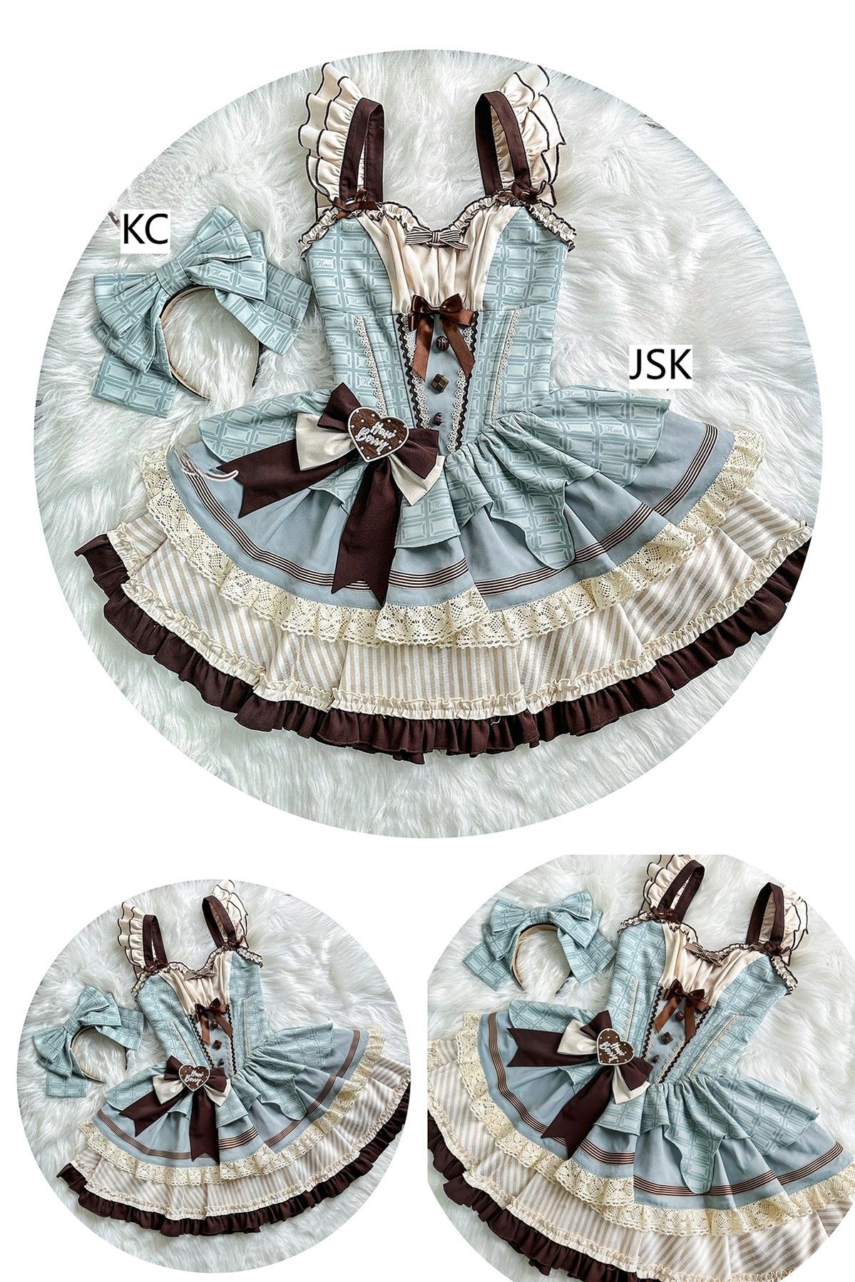 Thin Choco - Sweet Lolita Petite JSK Puffy Mini Dress KC - image 21