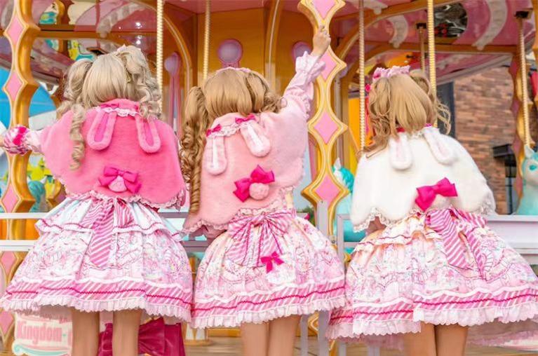 Rabbit-Ear Winter Lolita Cape with Bows - image 27