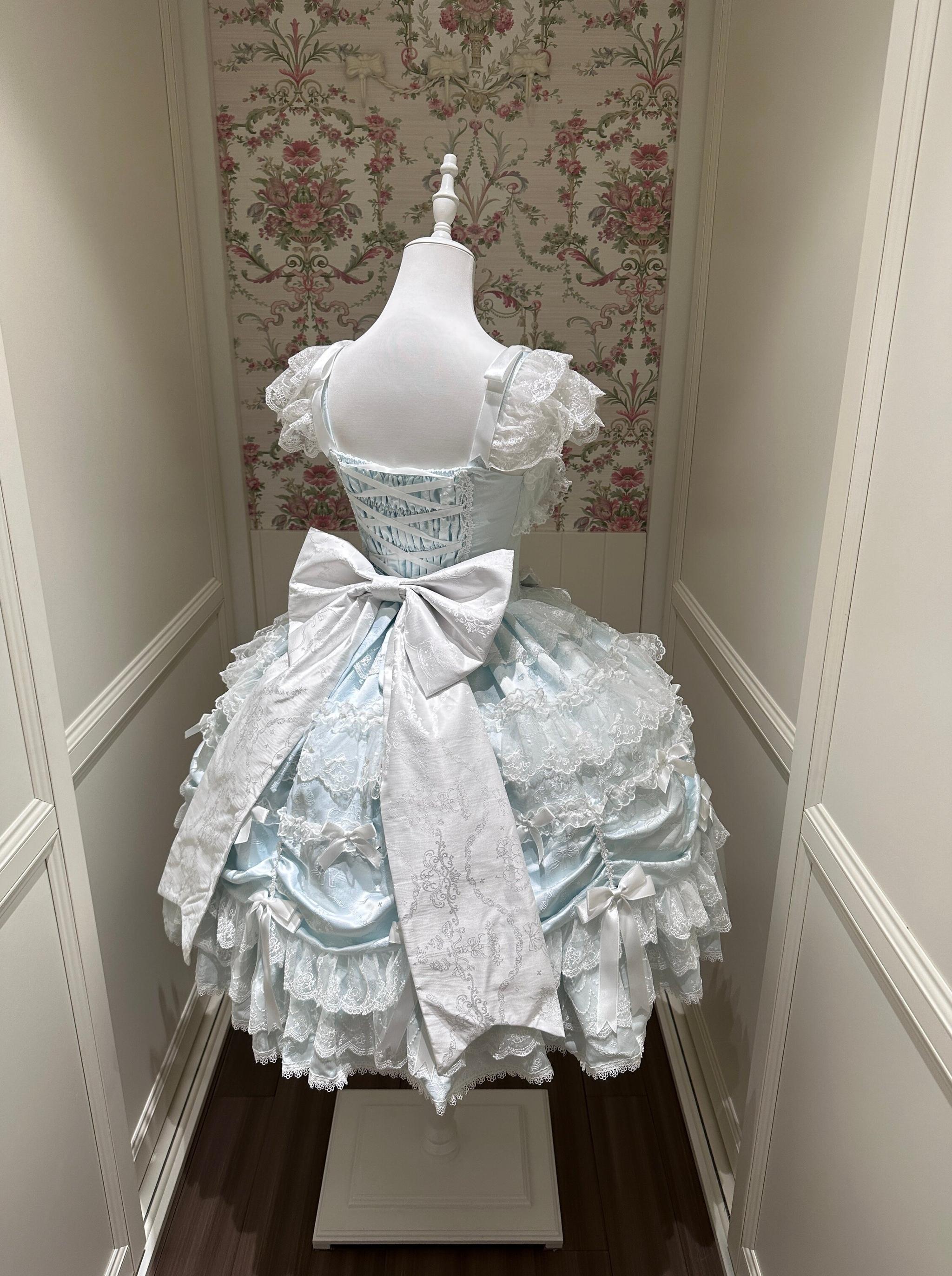 Satin Gift Box - Sweet Lolita JSK Dress, Bows and Layered Lace - image 3