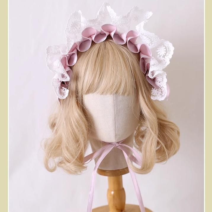 Sweet Lolita Handmade Christmas Pink Headdress - image 2