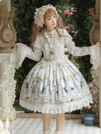 Rabbit Print OP with Detachable Striped Sleeves - image 6