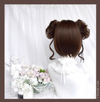 Kawaii Brown Bun Ponytail Lolita Wig - image 6