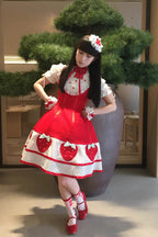 Miss Peculiar Strawberry Sweet Lolita Dress Two Colors - image 15