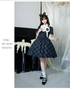 Showa Girl - Classic Lolita Showa Retro Idol Plaid OP Dress - image 9
