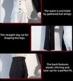 Earl of Drooping Wings - Ouji Lolita Flared Pants, Batwing Decoration - image 9