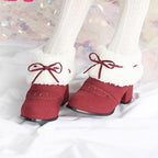 Kawaii Winter Lolita Multicolor Ankle Boots - image 3