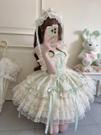Ribbons of Love Sweet Lolita Tiered JSK Dress - image 25
