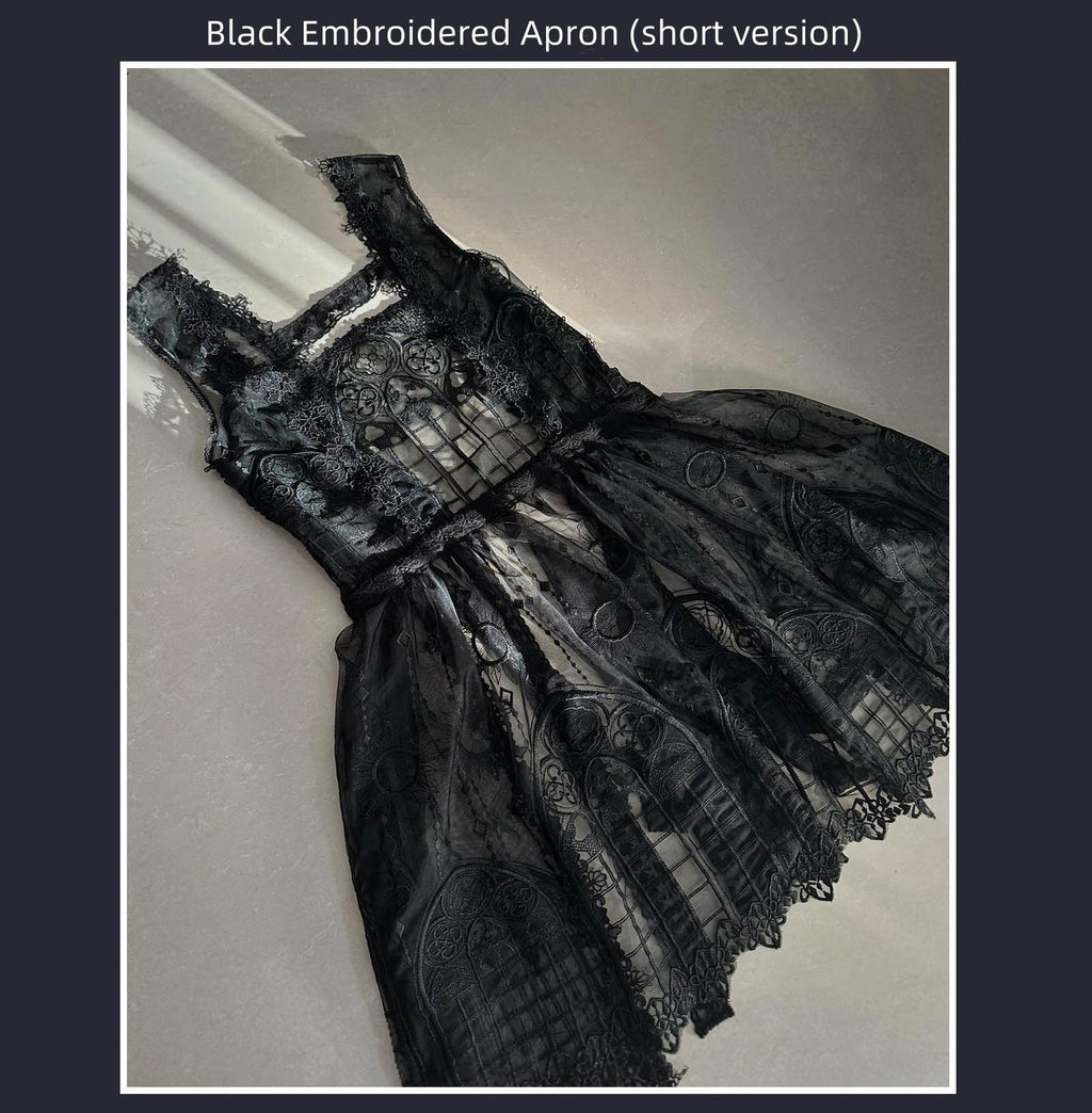 Night Traveler - Classic Gothic Lolita Dress with Stained Glass Window Print - image 25