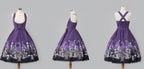 Dragon Bone Lily - Vintage Gothic Lolita Dragon & Skeleton Print JSK Dress and Accessories - image 7