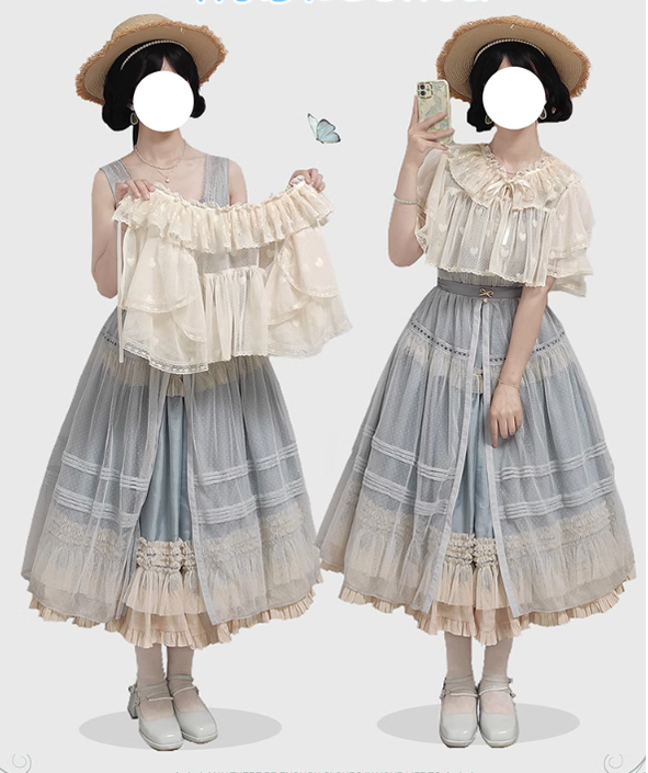 Sweetheart Curtain - Sweet Lolita Shawl Short Sleeve Lace Cardigan - image 14