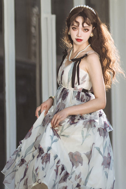 Black Lily - Long Sweet Lolita JSK Dress in Ivory - image 2