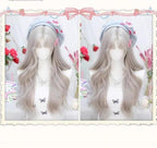 Moon Sinking - Elegant Lolita Long Curly Greige Wig - image 10