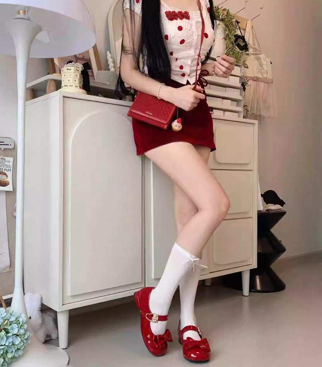Hug Bear - Sweet Lolita Heel Shoes Bear Metal Buckle Bow Shoes - image 44