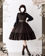 Little Manor - Classical Lolita JSK Dress & Long Sleeve Blouse - image 4