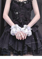 Gothic Lolita Cuffs with Cross Black and White Hand Sleeve - image 7