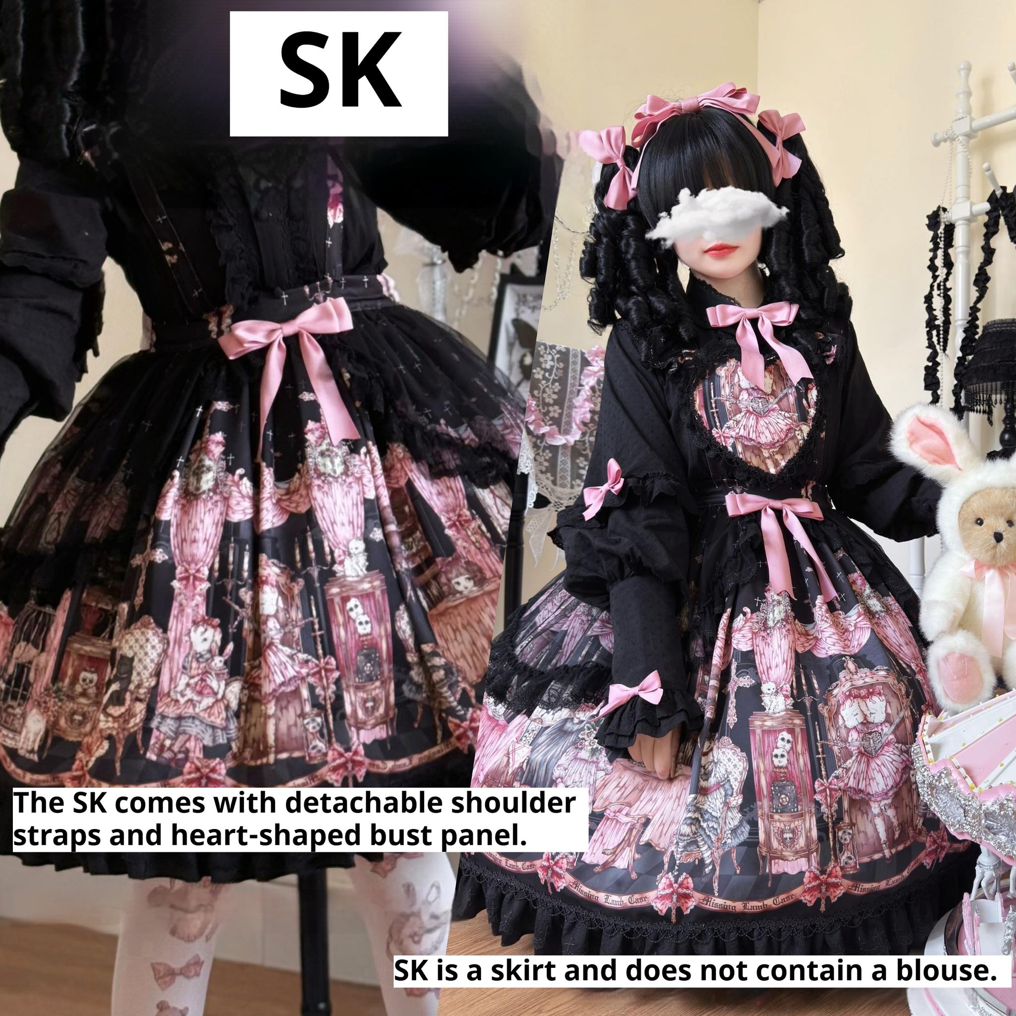 Missing Lamb Case - Gothic Lolita Dress Set with Sheep Prints - image 20
