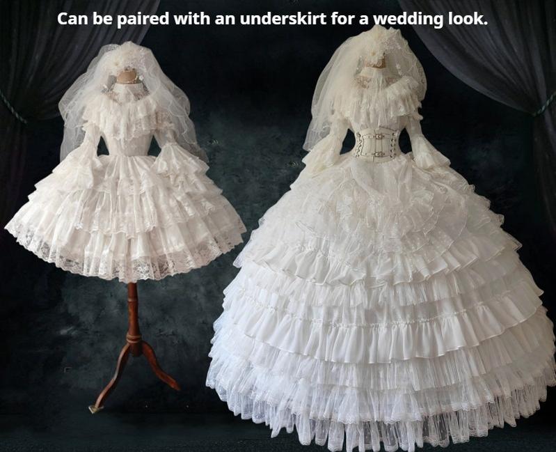 Halloween Gothic Wedding Lolita OP Dress - image 7