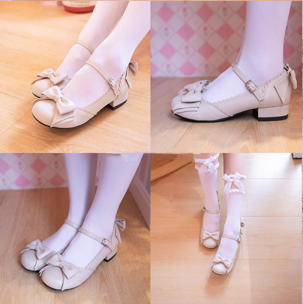 Round Toe Lolita Shoes Sweet Bow Design Size 33-41 - image 31