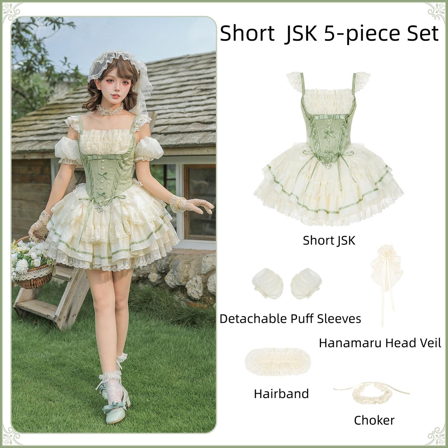 Unfailing - Classic Lolita Bow Jacquard Corset JSK Dress - image 38